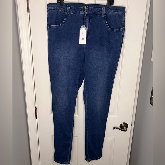 NWT Universal Standard Seine High Rise Skinny Jeans 32 Inch in True Blue Size 20 - Picture 2 of 5